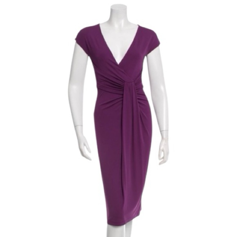 Michael Kors
Draped Midi Dress
Size: S|US4  Elegant Purple Women's Dress